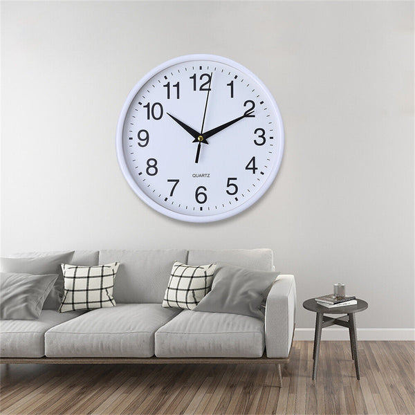 Wall Clock Quartz Round Square Wall Clock Silent Non-Ticking Battery Operated AU