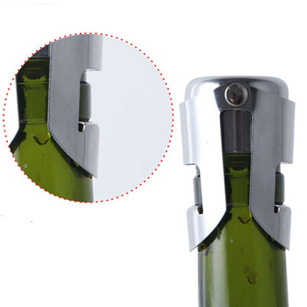 1-20PCS Practical Stainless Steel Champagne Stopper Sparkling Wine Bottle Plug