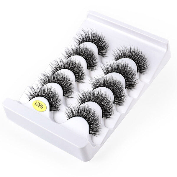 10Pairs False Eyelashes Long Thick Wispy Volume Strip Dramatic Lashes Set MakeUp