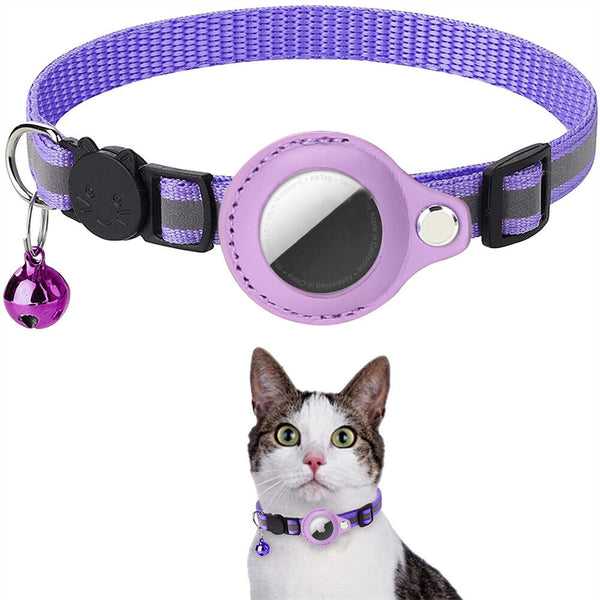 1/2x Cat Dog Collar GPS Anti-lost Tracking Pet Collar Case For Air Tag Apple