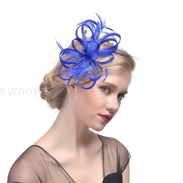 Feathers Hair Clip Feather Flower Headband Fascinator Hat Tea Party Headband