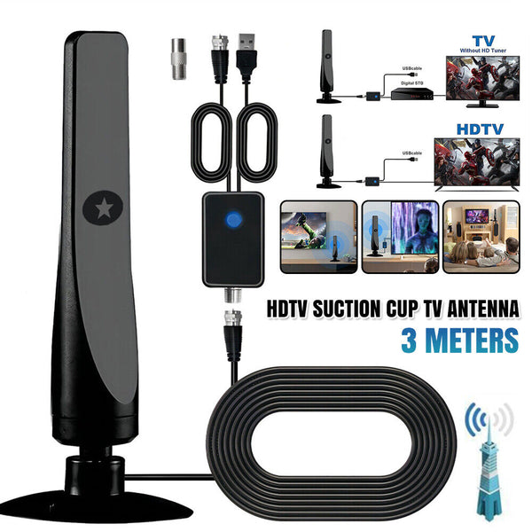 Rewave Antena, Rewave Antenna, TV Antenna, Suction Cup TV Antenna Plug Play New