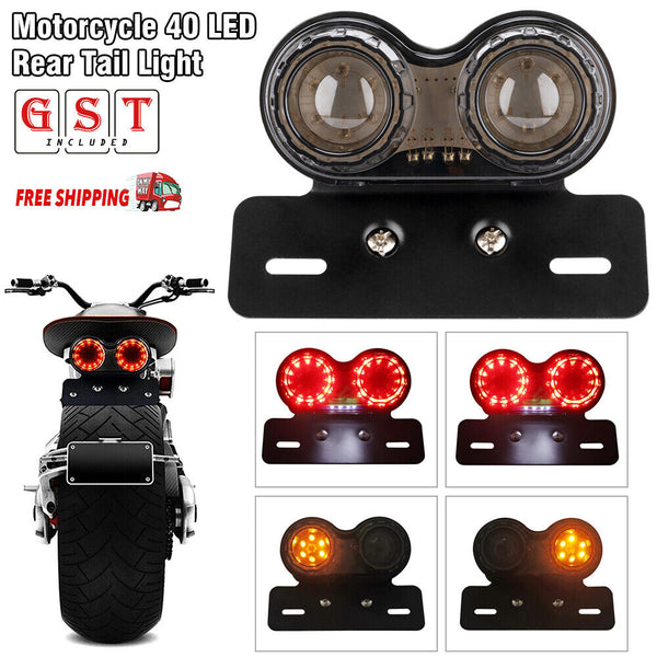 Universal Motorcycle 40 LED Rear Tail Light Motorbike Twin Brake Indicator Lamp