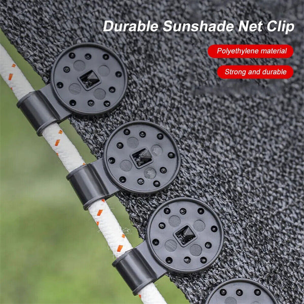 5-100Pcs Shade Cloth Heavy Duty Lock Grip Reusable Windproof Awning Clamp Grip