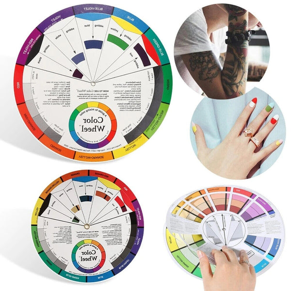 Artists Colour Wheel Mixing Colour Guide 23cm Artist Colour Wheel Nail Painting