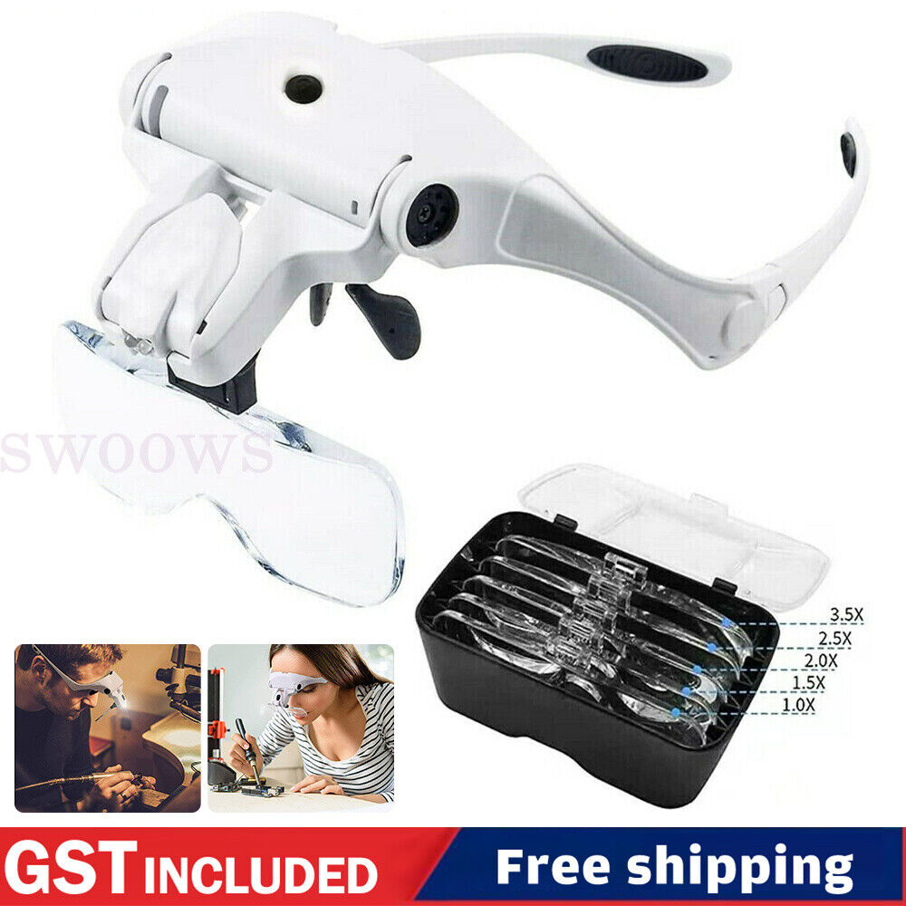 Magnifying Glasses with LED Light for Reading Head Magnifier Makeup Jewellers