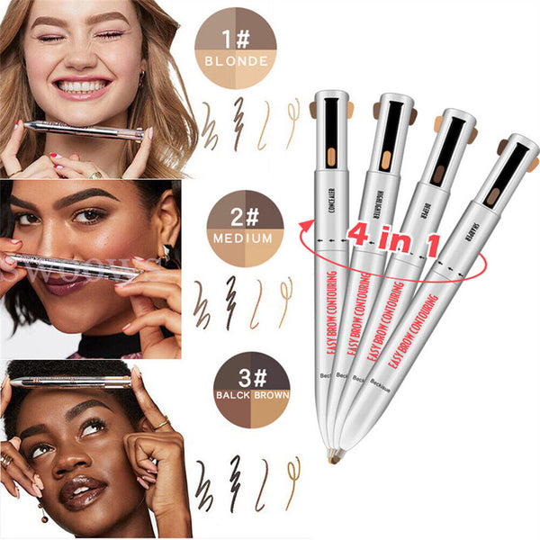 4 in 1 Brow Contour Pen Defining & Highlighting Makeup Beauty Tool Pencil