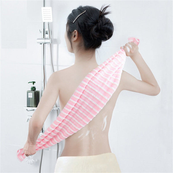 Exfoliating Washcloth Back Scrubber Shower Men Foam Bath Towel, Ultra-Long