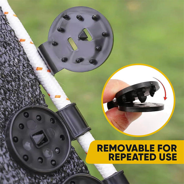 5-100Pcs Shade Cloth Heavy Duty Lock Grip Reusable Windproof Awning Clamp Grip