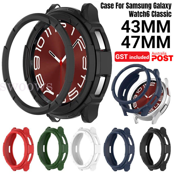 Shockproof TPU Bumper Protect Case Cover For Samsung Watch6 Classic 43/47mm