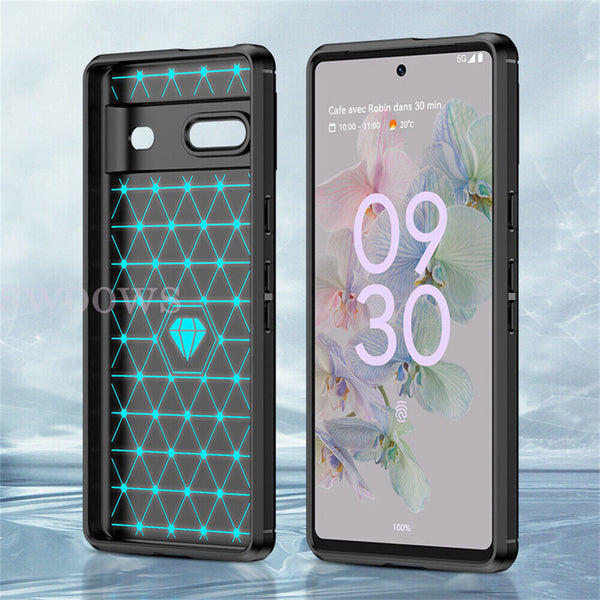 Shockproof Carbon Fiber Slim Soft TPU Case Cover For Moto G84 G54 G14 Google