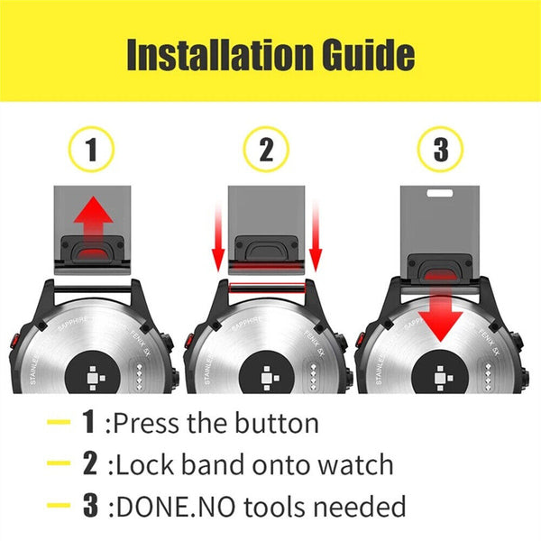 Quick Strap Fit For Garmin Fenix 7S 6S Pro 5S Silicone Wrist Watch Band Buckle