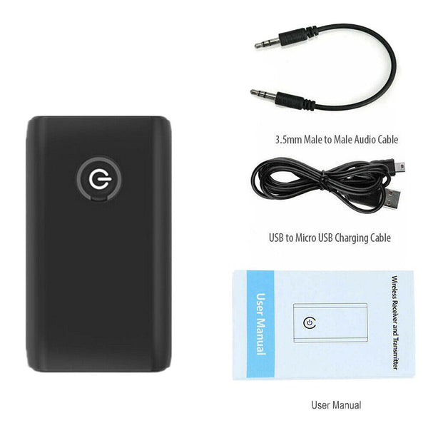 1/2X Bluetooth 5.0 Transmitter Receiver 2 in 1 Wireless Audio Aux Adapter 3.5mm