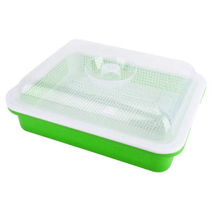 Seed Sprouter Tray with Lid BPA Free Bean Sprout Grower Sprouting Seeds Tray AU