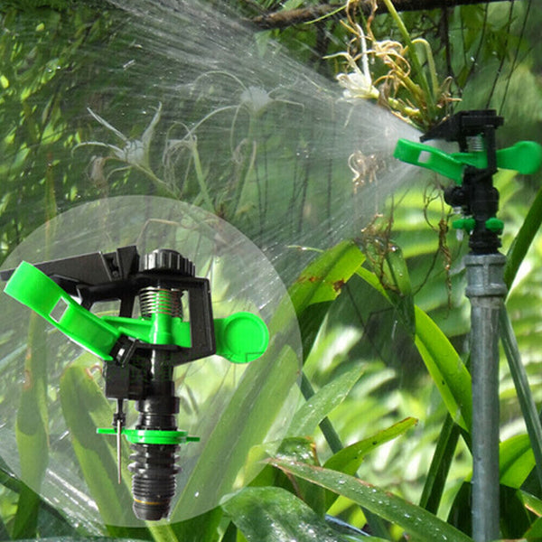 1/5x Head Impact Sprinklers Adjustable Outdoor Installation Irrigation System DM