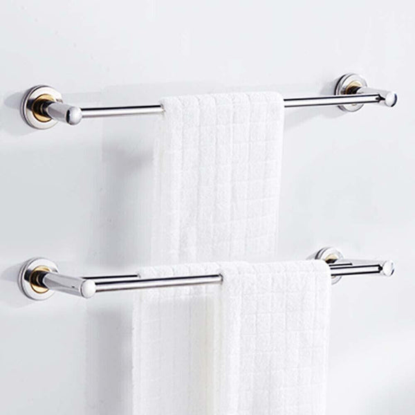 40/50cm Single Double Towel Rail Rack Holder Wall Mounted Bathroom Kitchen AU