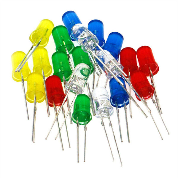 300Pcs 3V 3mm 5mm Light Emitting Diode LED Lamp Assorted Kit Red White Green AU