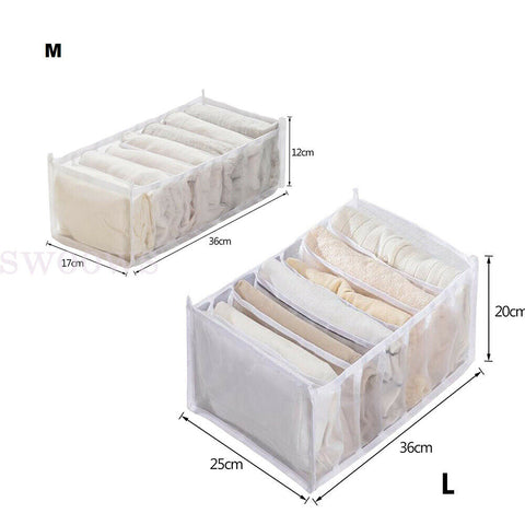 2xFolding Drawer Organizer Clothes Box T-shirt Leggings Jeans Closet/Storage Box