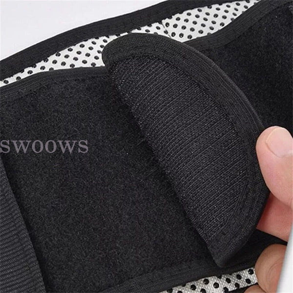 Self Heating Magnetic Back Support Lumbar Lower Waist Brace Belt Pain Relief AU