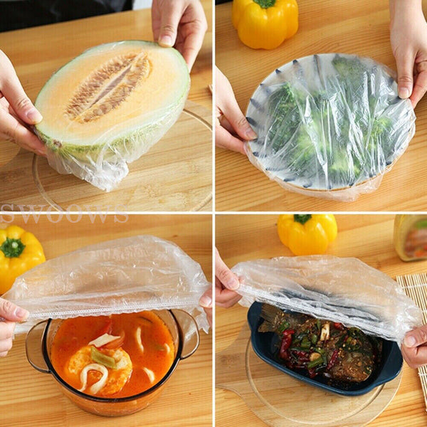 50-300x Food Cover Elastic Wrap Sealing Bag Kitchen Bowl Lids Fresh Keeping Bags