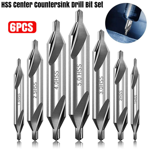 10PCS HSS Center Drill Countersink Bit Lathe Mill Tooling Set 1/1.5/2.5/3.15/5mm