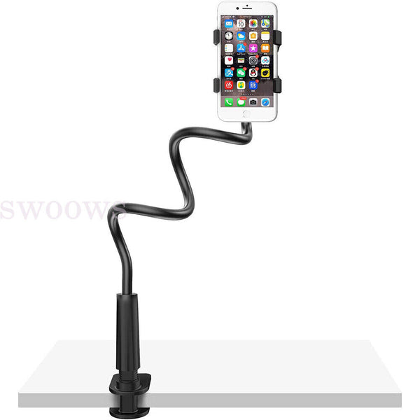 Mobile Phone Flexible 360° Bed Desktop Bracket Clamp Clip Mount Stand Holder