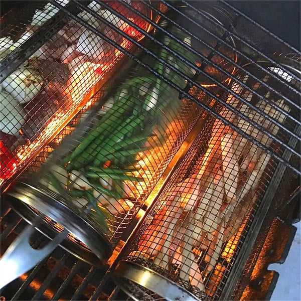 BBQ Net Cooking Tool BBQ Grill Basket for Outdoor Picnic Camping Bonfire Party