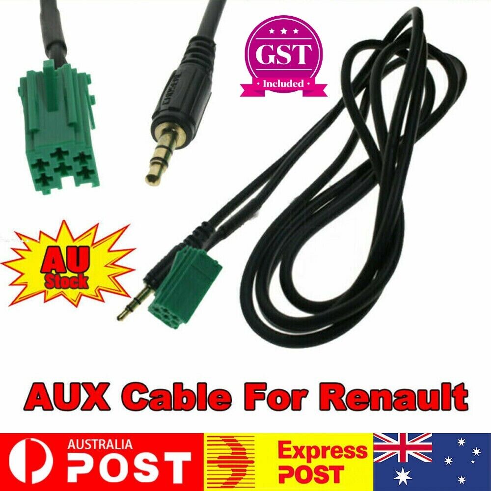 Auto Aux 3.5mm Audio Cable Portable Plug Stereo Modification For Renault Clio