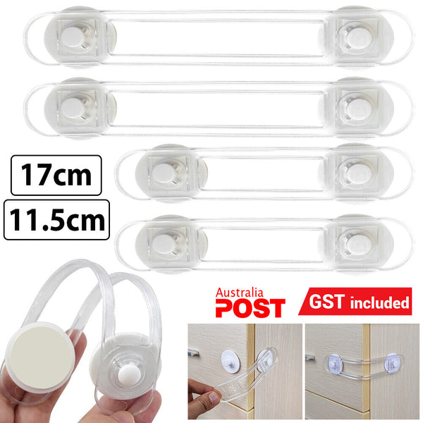 2-8x Baby Kids Safety Home Locks Protecter Door Fridge Drawer Proof Latches Set