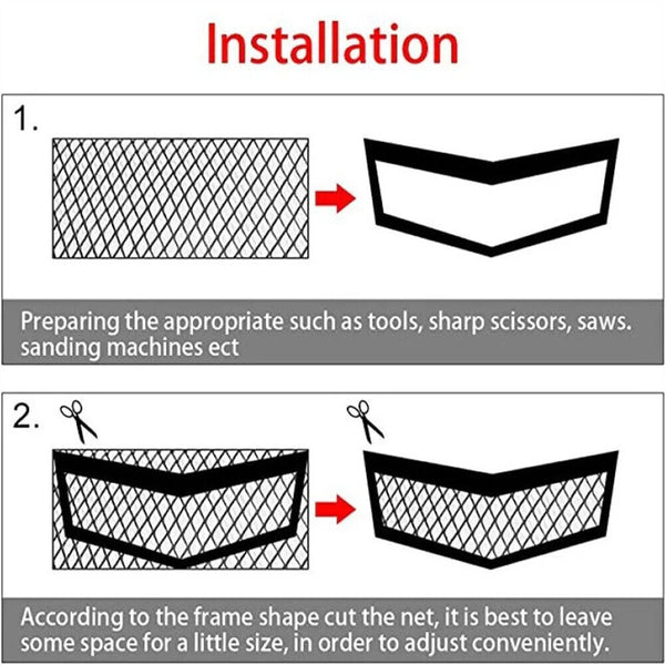 Universal Car Grille Mesh Net Sheet Aluminum Rhombic Auto Net Mesh Grill 40x13''