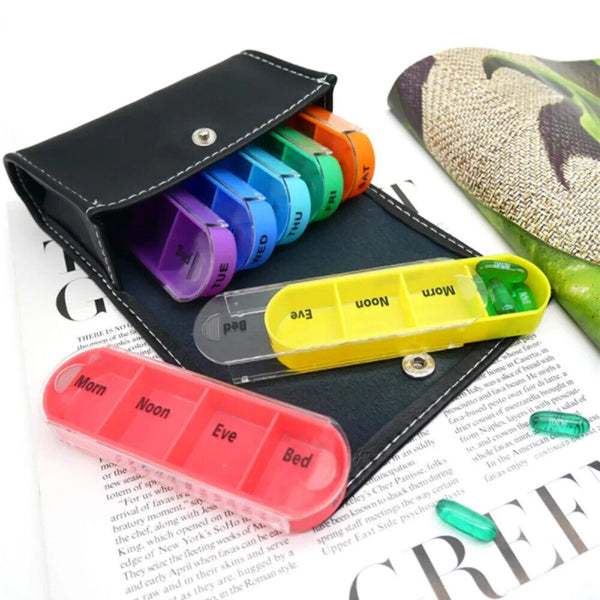 Pill Box 7 Day Medicine Tablet Dispenser Organiser Weekly Storage Case Container