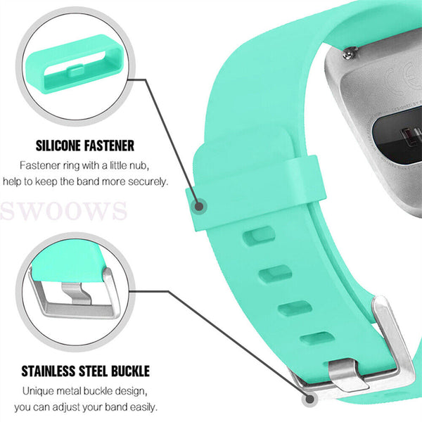 Silicone Strap Replacement Sport Watch Band For Fitbit Versa 2 /Versa / Lite