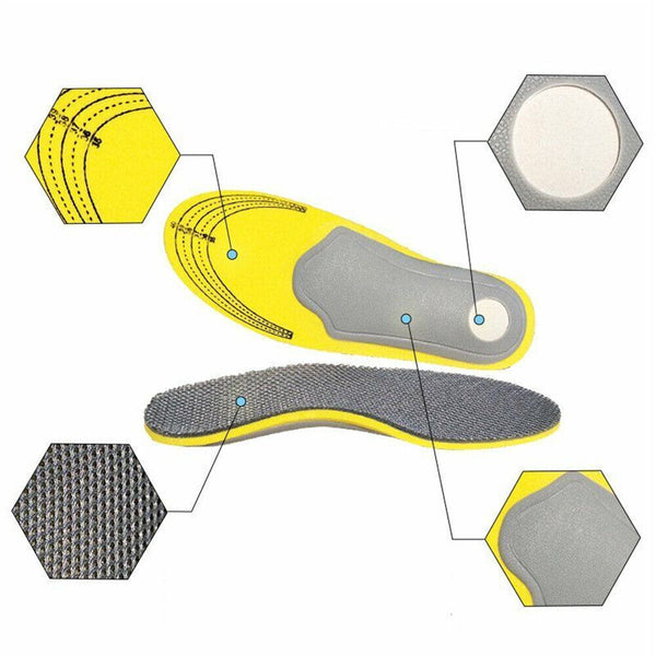 1/2Pairs Men/Women Shoe Insoles Arch Support Pain Relief Orthopedic Inner Sole