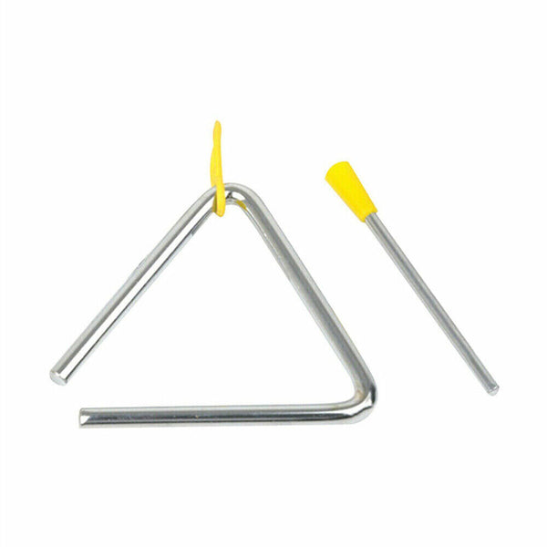 1/2x 10cm Musical Triangle Alloy with Striker Rod Percussion Instrument Kids Toy