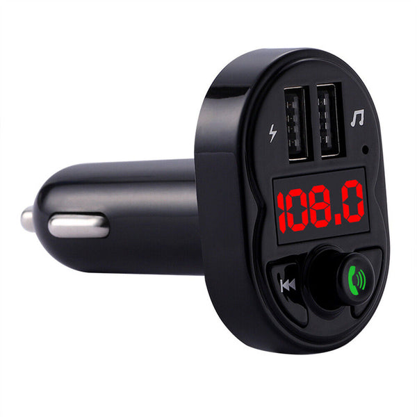 Bluetooth 5.0 FM Transmitter Car Kit Radio Adapter MP3 Player Dual USB Charger