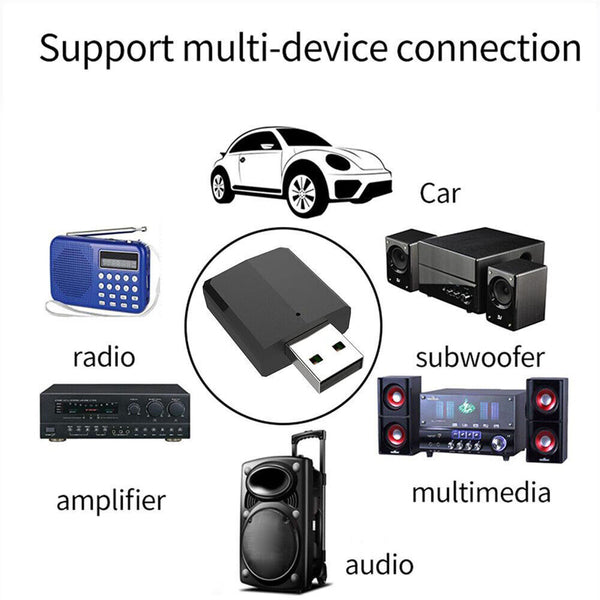 3 IN 1 TV CAR PC Receiver USB Transmitter Bluetooth 5.0 AUX 3.5mm Audio Adapter