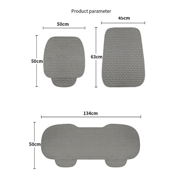 Universal Cotton Linen Car Seat Cushion Front Rear Seat Lined Pad Preotect Cover