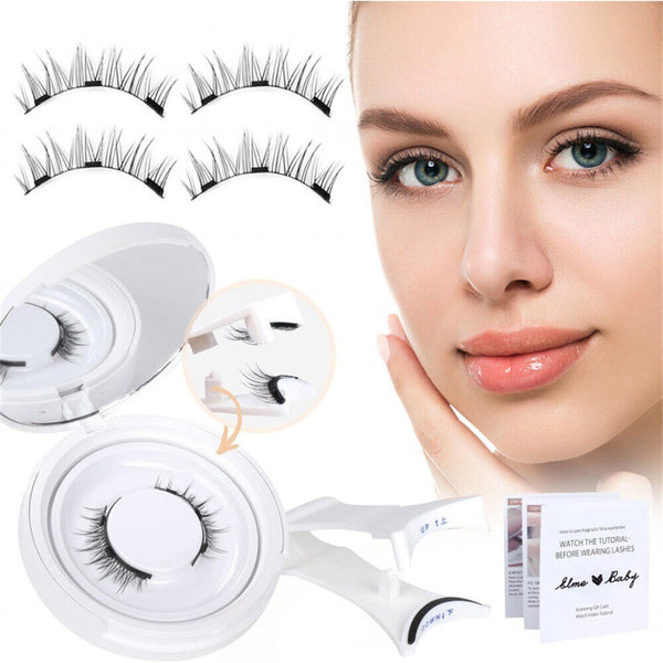 Reusable Natural Magnetic Eyelashes with Applicator No Glue Needed Lashes Kit AU