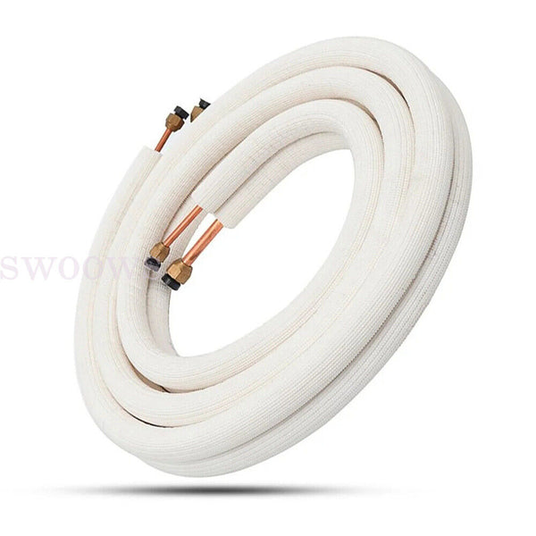 1/4'' 3/8'' Insulated Pipe Air Conditioner Fitting Twin Pair Coil Tube 3M 5M AU