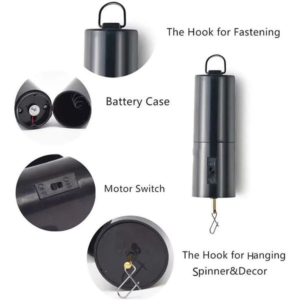 Revolving Mirror Ball Motor Battery Operated Disco Party Windchime Rotating19cm