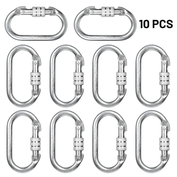 10x 25KN Screw CARABINER / KARABINER Rock Climbing Tree Rigging Equipment 2500KG