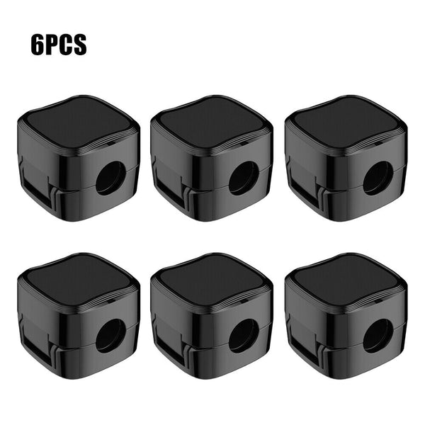 6Pcs Self-Adhesive Magnetic Cable Clips Black Cable Organizer Holder Under Desk