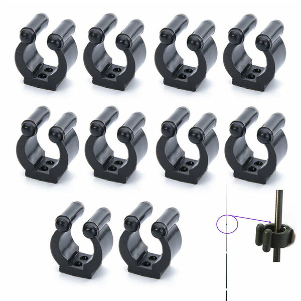 20PCS Plastic Club Clip Fishing Rod Pole Storage Tip Clips Clamps Holder Clips