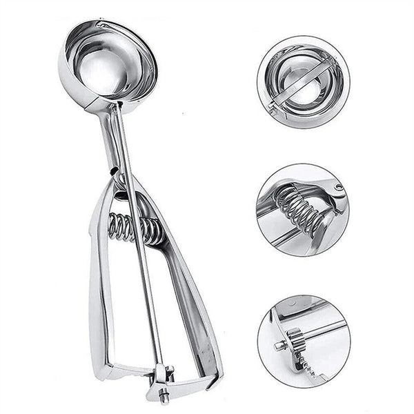 Ice Cream Scoop Stainless Steel Cookie Mash Muffin Spoon IceCream 4/ 5/ 6cm AUS