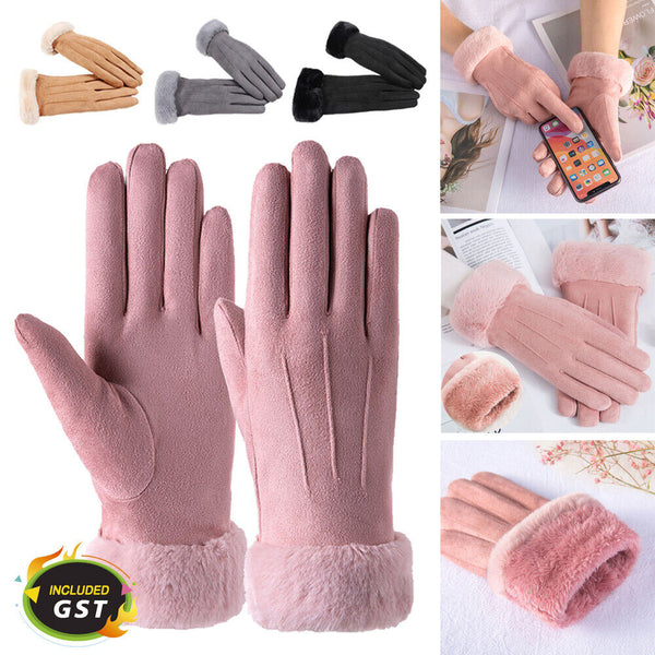 Women Winter Gloves Thermal Touch Screen Warm Windproof Soft Outdoor