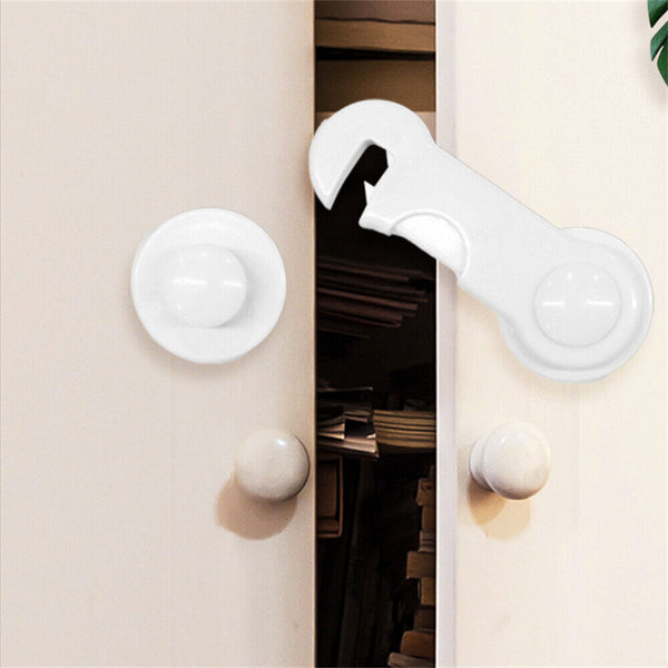 1-10x Baby Safety Lock Child Adhesive Cupboard Cabinet Fridge Drawer Door Locks