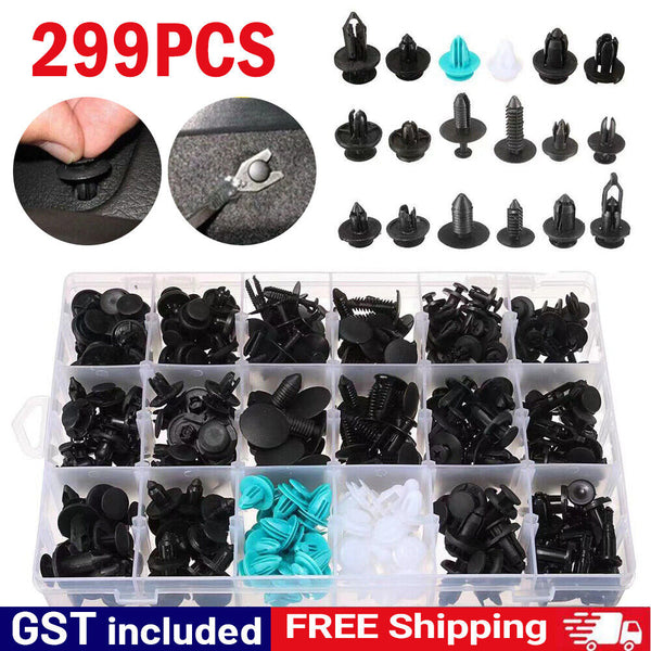 299x Car Body Clips Plastic Trim Fastener Kit For Honda Toyota Auto Panel Bumper