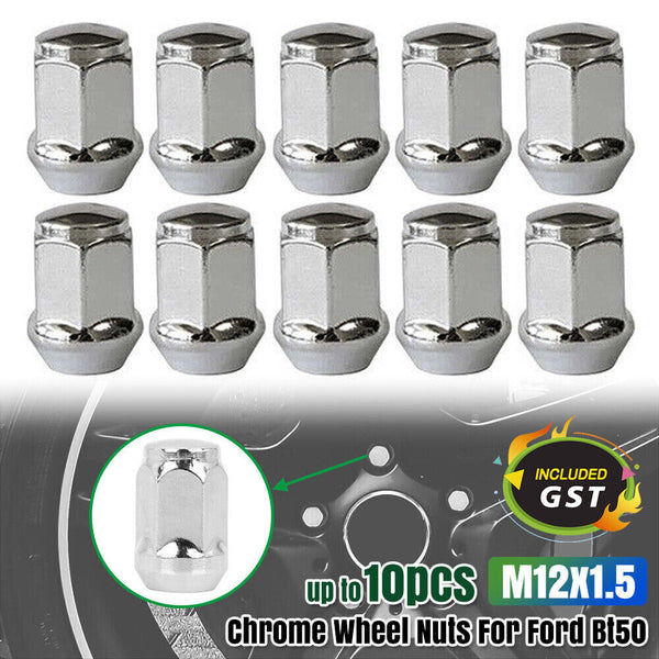 UP50 M12x1.5 Chrome Wheel Nuts ForFord Ranger Mitsubishi Triton Mazda Bravo Bt50