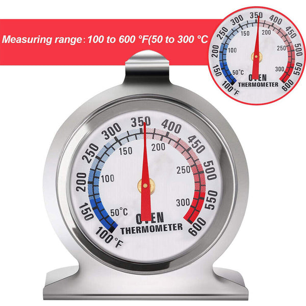 Stainless Steel Oven Thermometer Large Dial Kitchen Food Temperature AU