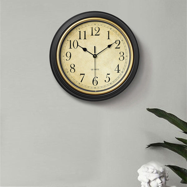 Wall Clock 30cm Quartz Round Wall Clock Silent Non-Ticking Home Office Decor AU